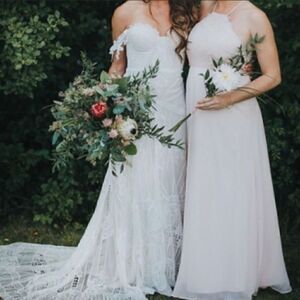 Anthropologie BHLDN, Blush Bridesmaid Dress, Heavily Altered into Maternity Gown